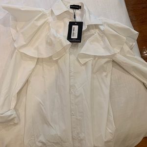 White Button-Up Mini Dress